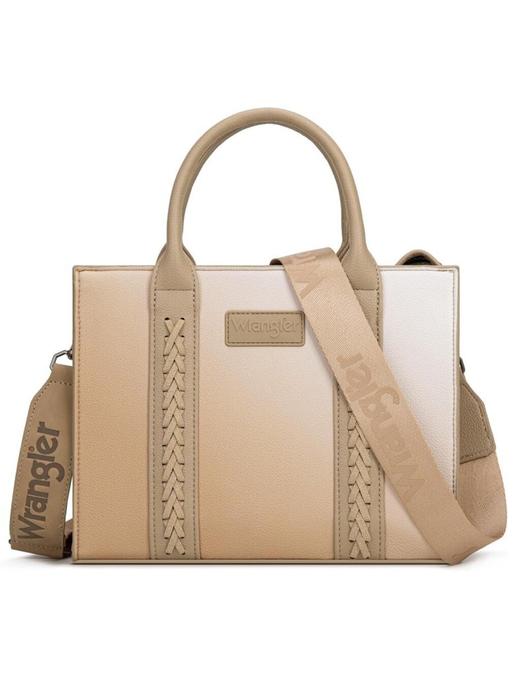 Women's 01 khaki Polyester Zipper Top-handle Strap Quilted Tote Crossbody Bag